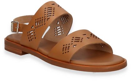 FRAU Damen-Sandalen aus Leder 184221000003 (Hellbraun)