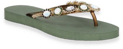 Uzurii Damen-Zehentrenner 591609000000 (Dunkelgrün)