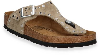 Birkenstock GIZEH RIVET BORDER Damen-Zehentrenner 591222000002 (Hellbraun)