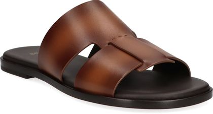 BOSS KAEL Herren-Pantoletten aus Leder 280201000001 (Braun)