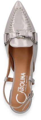 Donna Carolina Damen-Slingpumps aus Leder 130443000001 (Hellgrau)