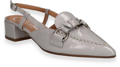 Donna Carolina Damen-Slingpumps aus Leder 130443000001 (Hellgrau)