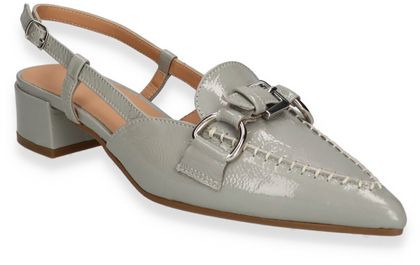 Donna Carolina Damen-Slingpumps aus Leder 130443000001 (Hellgrau)