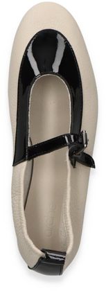 Arche NIKABY Damen-Ballerinas aus Leder 103381000080 (Hellgrau/Schwarz)