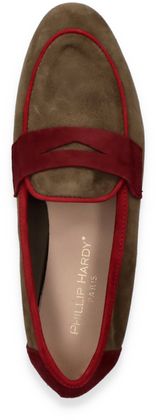 Phillip Hardy Damen-Slipper aus Leder 103682000003 (Braun/Bunt)
