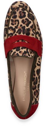 Phillip Hardy Damen-Slipper aus Leder mit Leo-Print 103282000000 (Braun/Bunt)