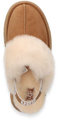 UGG FUNKETTE Damen-Hausschuhe aus Leder 420222000005 (Hellbraun)