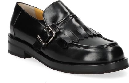 Trumans Damen-Slipper aus Leder 110001000025 (Schwarz)