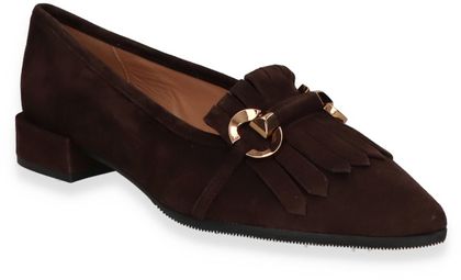 Shirley Mae Damen-Slipper aus Leder 103202000003 (Dunkelbraun)