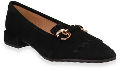 Shirley Mae Damen-Slipper aus Leder 103002000019 (Schwarz)