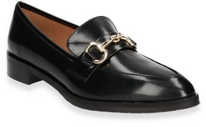 Shirley Mae Damen-Slipper aus Leder 103001000072 (Schwarz)