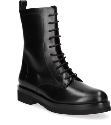 Trumans Damen-Schnürboots aus Leder 102001000002 (Schwarz)