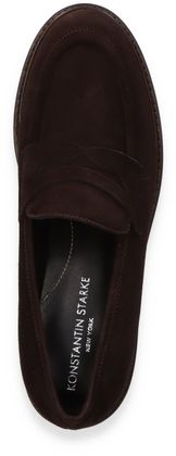 Konstantin Starke Damen-Slipper aus Leder 100202000005 (Dunkelbraun)