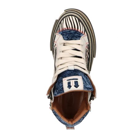 Rebecca White Damen-Sneaker aus Leder 102781000006 (Weiß/Bunt)