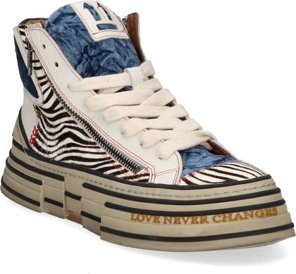 Rebecca White Damen-Sneaker aus Leder 102781000006 (Weiß/Bunt)