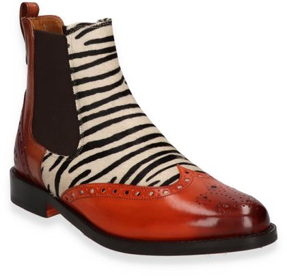 Melvin & Hamilton SELINA Damen-Stiefeletten aus Leder 105281000001 (Rot/Braun)