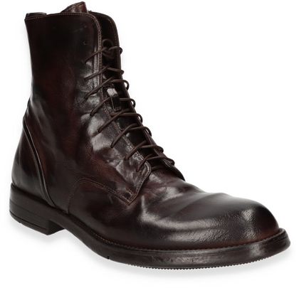 Lemargo Herren-Schnürboots aus Leder 212201000017 (Dunkelbraun/Schwarz)