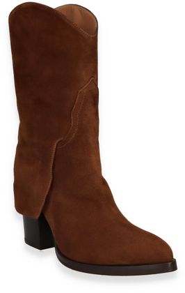 Phillip Hardy Damen-Western Boots aus Leder 107222000019 (Mittelbraun)