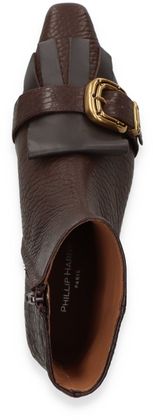 Phillip Hardy Damen-Stiefeletten aus Leder 106201000009 (Dunkelbraun)