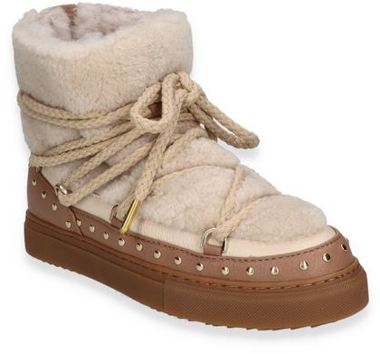 INUIKII CURLY ROCK Damen-Boots mit Warmfutter 192307000001 (Beige)