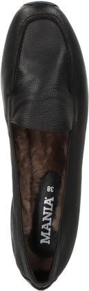 Mania Damen-Slipper aus Leder mit Warmfutter 193001000000 (Schwarz)