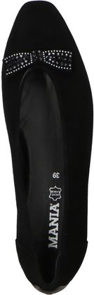 Mania Damen-Slipper aus Leder 100002000023 (Schwarz)