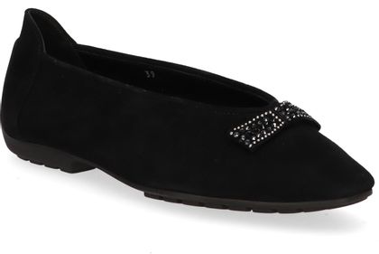 Mania Damen-Slipper aus Leder 100002000023 (Schwarz)