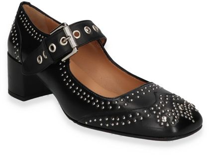 Phillip Hardy Damen-Riemchenpumps aus Leder 121001000014 (Schwarz)