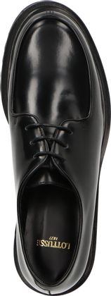 Lottusse COVENT Damen-Schürschuhe aus Leder 101001000046 (Schwarz)