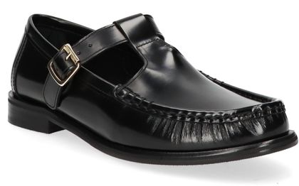 Lottusse LARA Damen-Monkstraps aus Leder 100001000076 (Schwarz)