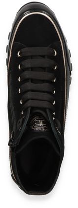 Candice Cooper JANIS Damen-Sneaker aus Leder 102001000149 (Schwarz)