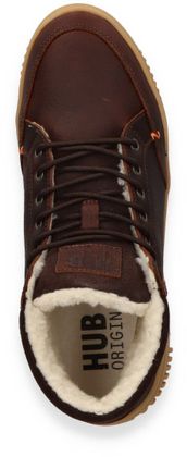 HUB MARK Herren-Schnürboots mit Warmfutter 291201000009 (Dunkelbraun)