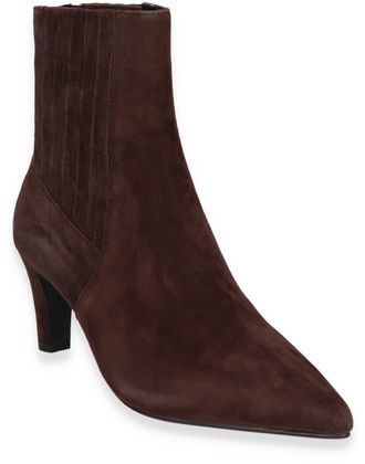 DI LAURO Damen-Stiefeletten aus Leder 106202000022 (Dunkelbraun)