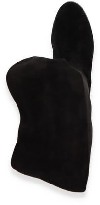 DI LAURO Damen-Overknees aus Leder 196002000014 (Schwarz)