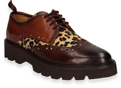 Melvin & Hamilton SELINA Damen-Schnürschuhe aus Leder 101281000008 (Dunkelbraun/Bunt)