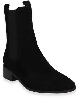 DI LAURO Damen-Stiefeletten aus Leder 105002000012 (Schwarz)