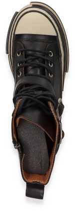 Rebecca White Damen-Boots aus Leder 102001000144 (Schwarz)