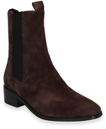 DI LAURO Damen-Stiefeletten aus Leder 105202000015 (Dunkelbraun)