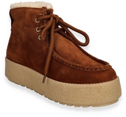 Marc O'Polo Damen-Schnürboots 192222000063 (Hellbraun)