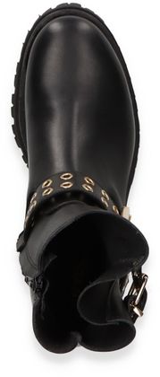 Shirley Mae Damen-Boots aus Leder 102001000162 (Schwarz)