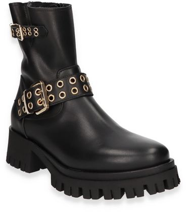 Shirley Mae Damen-Boots aus Leder 102001000162 (Schwarz)