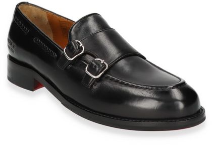 Melvin & Hamilton REGINE Damen-Loafer mit Doppelschnalle aus Leder 110001000031 (Schwarz)