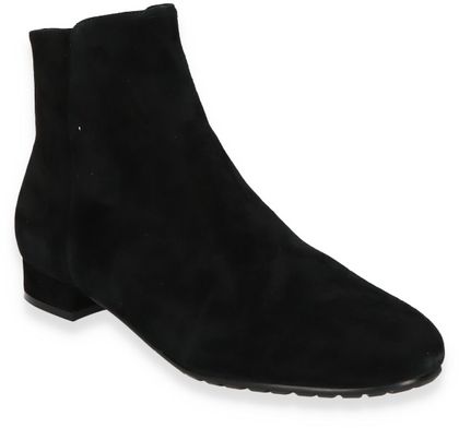 DI LAURO Damen-Stiefeletten aus Leder 105002000011 (Schwarz)