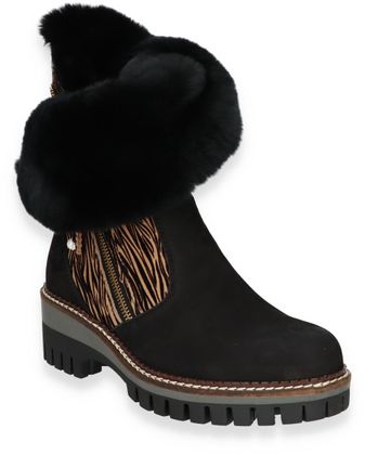 NIS New Italia Shoes Damen-Winter Boots 197081000000 (Schwarz/Bunt)