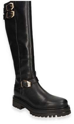 Shirley Mae Damen-Stiefel aus Leder 195001000019 (Schwarz)