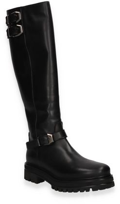 Shirley Mae Damen-Stiefel aus Leder 195001000018 (Schwarz)