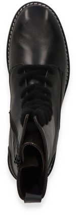 Donna Carolina Damen-Schnürboots aus Leder 102001000141 (Schwarz)