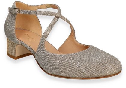 Phillip Hardy Damen-Riemchenpumps aus Leder 120907000002 (Silber)