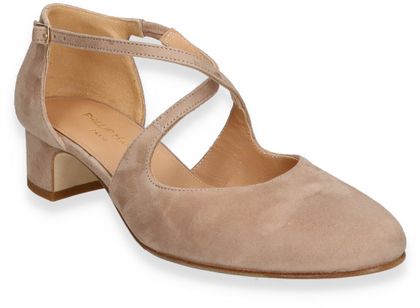 Phillip Hardy Damen-Riemchenpumps aus Leder 120302000001 (Beige)