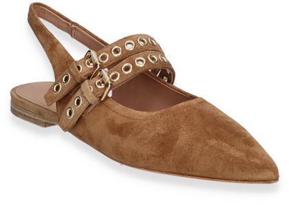 Kennel & Schmenger Damen-Slingpumps aus Leder 130222000002 (Mittelbraun)